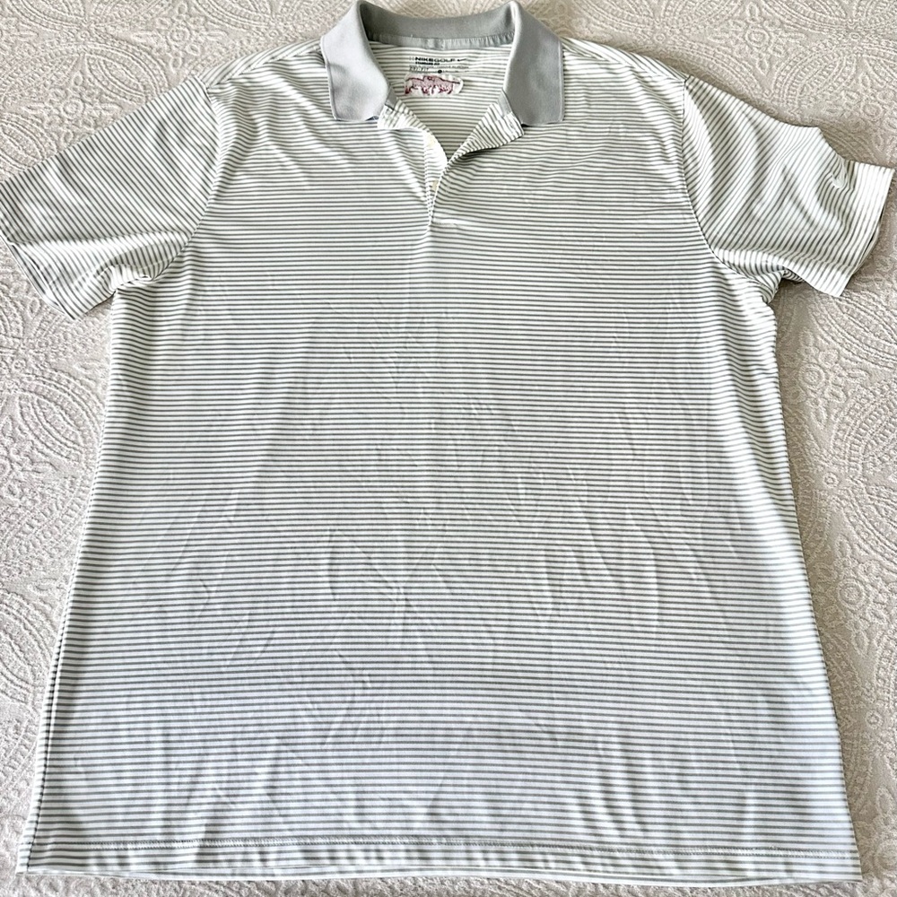 Men's Striped Polo Shirt - Gray Taupe